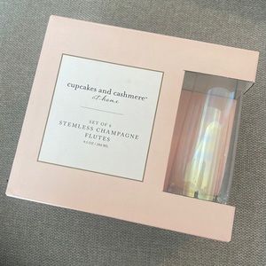 Stemless Iridescent Champagne Fluyes